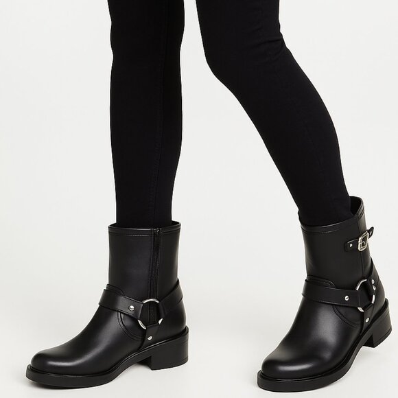 Universal Thread Women’s Black Connor Harness Buckle Ankle Boots | Size 9.5 - Picture 1 of 2